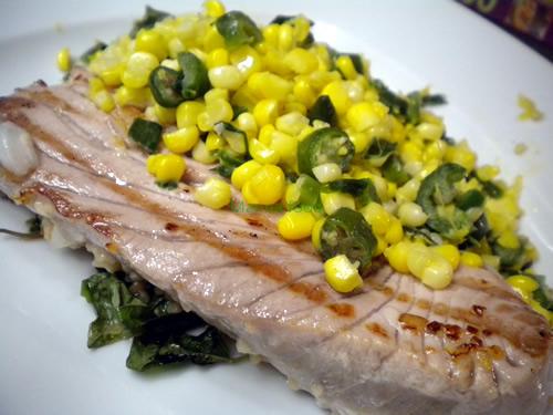 Seared Serrano and Jalapeno Corn Salsa